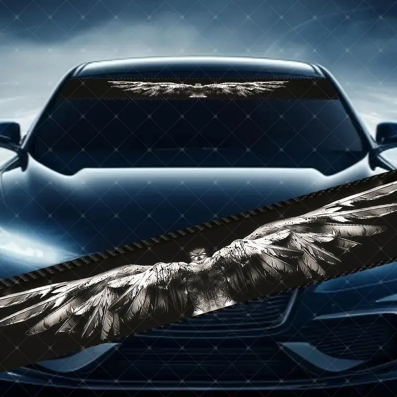 Car Windshield Sticker Decal, Car Decals, Automobile Decals, Scratch Cover Waterproof UV Protection, Decorative Vinyl Wrap for All Cars, Windshield Banners, Durable Auto Accessory, Automotive Accessories, Vehicle Exterior Decoration