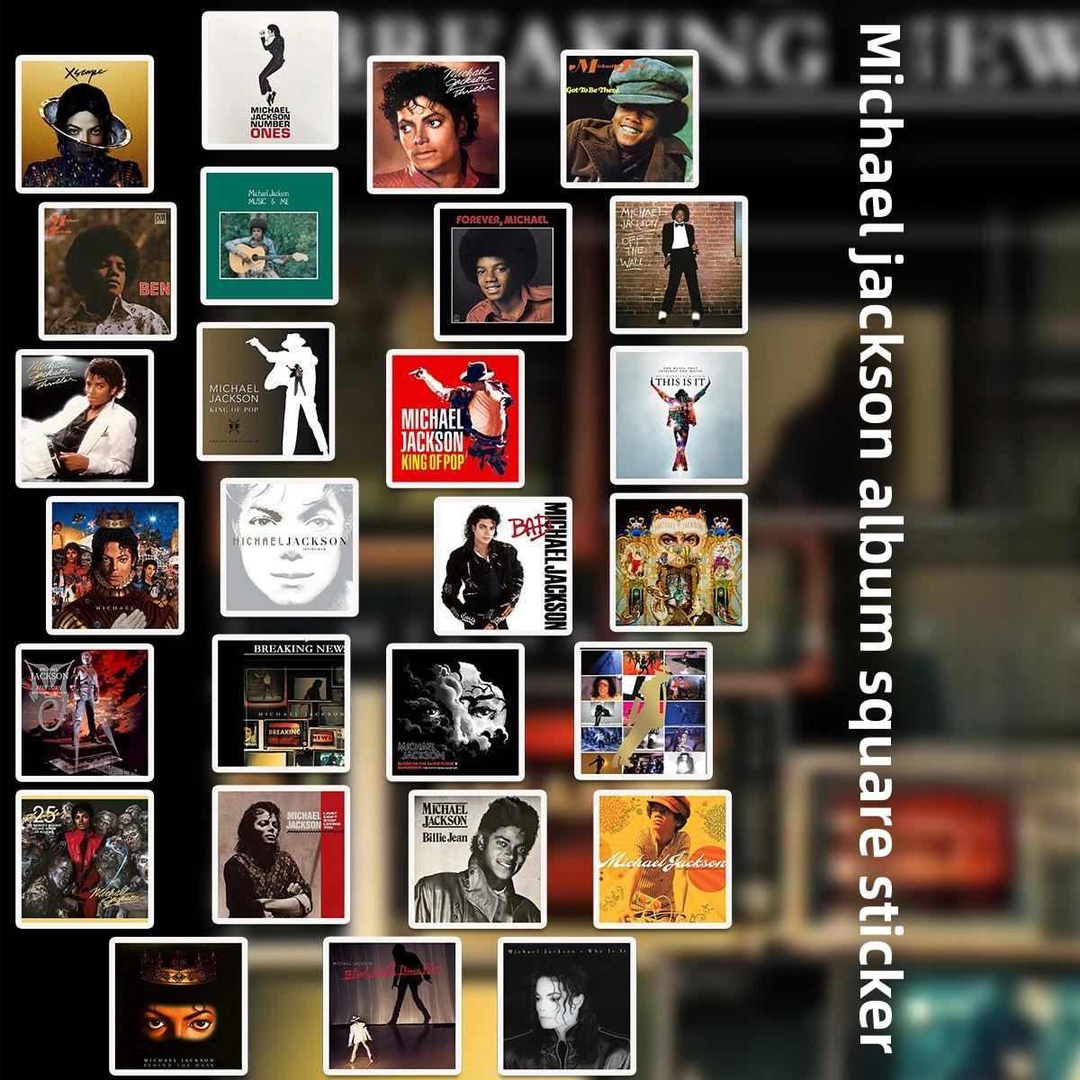 MJ Album Record Merch Stickers Waterproof for DIY Phone Tablet Journal Iconic Style Fans Must-Have