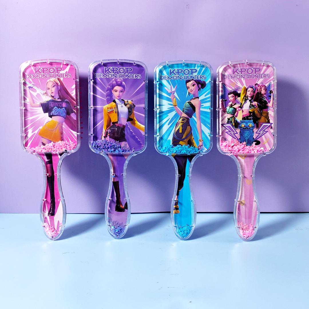 Comb Anime Kpop Demon Hunters Air Cushion Comb Series Cute Cartoon Peripheral Household Fashion Girl Student Comb Fan Club Gifts