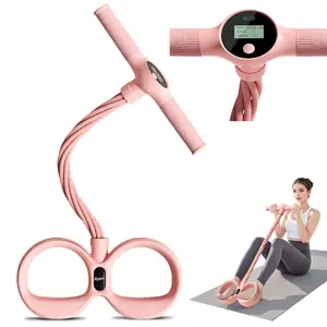 Soulyis 6-Tube Multifunction Pedal Resistance Band, Elastic Yoga Puller Rope, Home Gym Full-Body Workout Equipment for Abdominal Training, Sit-Ups