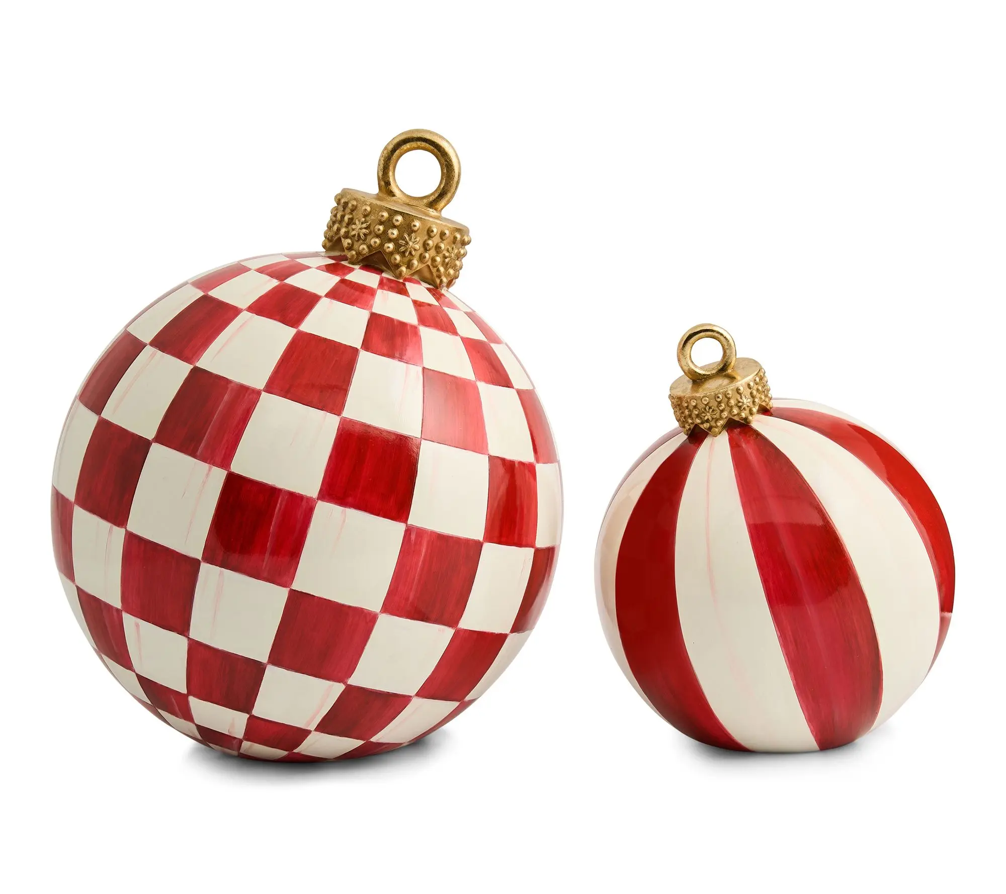 MacKenzie- Childs Set of 2 Tabletop Ornaments MacKenzie- Childs Set of 2 Tabletop Ornaments