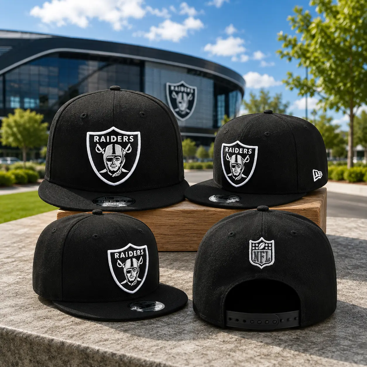 New Era Las Vegas Raiders 9FIFTY Snapback Hat – Official NFL Football Cap, Embroidered Team Logo, Classic Black Streetwear Style