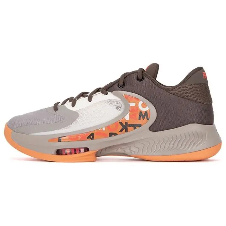 Nike Zoom Freak 4 Ep Letter Bro' Cushioned Durable Low Top Basketball Shoes Men's DJ6148-003