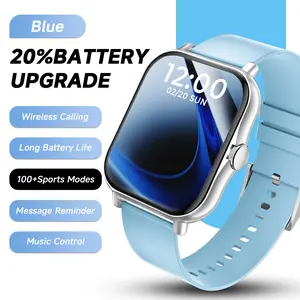 Stylish 1.83-inch Multifunctional Smart Watch with Colorful Straps, wireless talking/dialing, message reminder, various APP reminders, multi-function display, HD screen, 100+ sport mode, call reminder and rejection, suitable for Men and Women