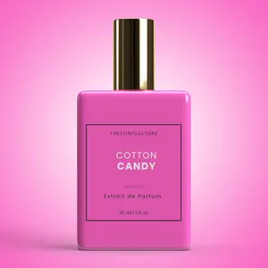 TheYoniCulture Cotton Candy Scented Extrait De Parfum Perfume  -  Whimsical Photo Realistic Pink Cotton Candy.