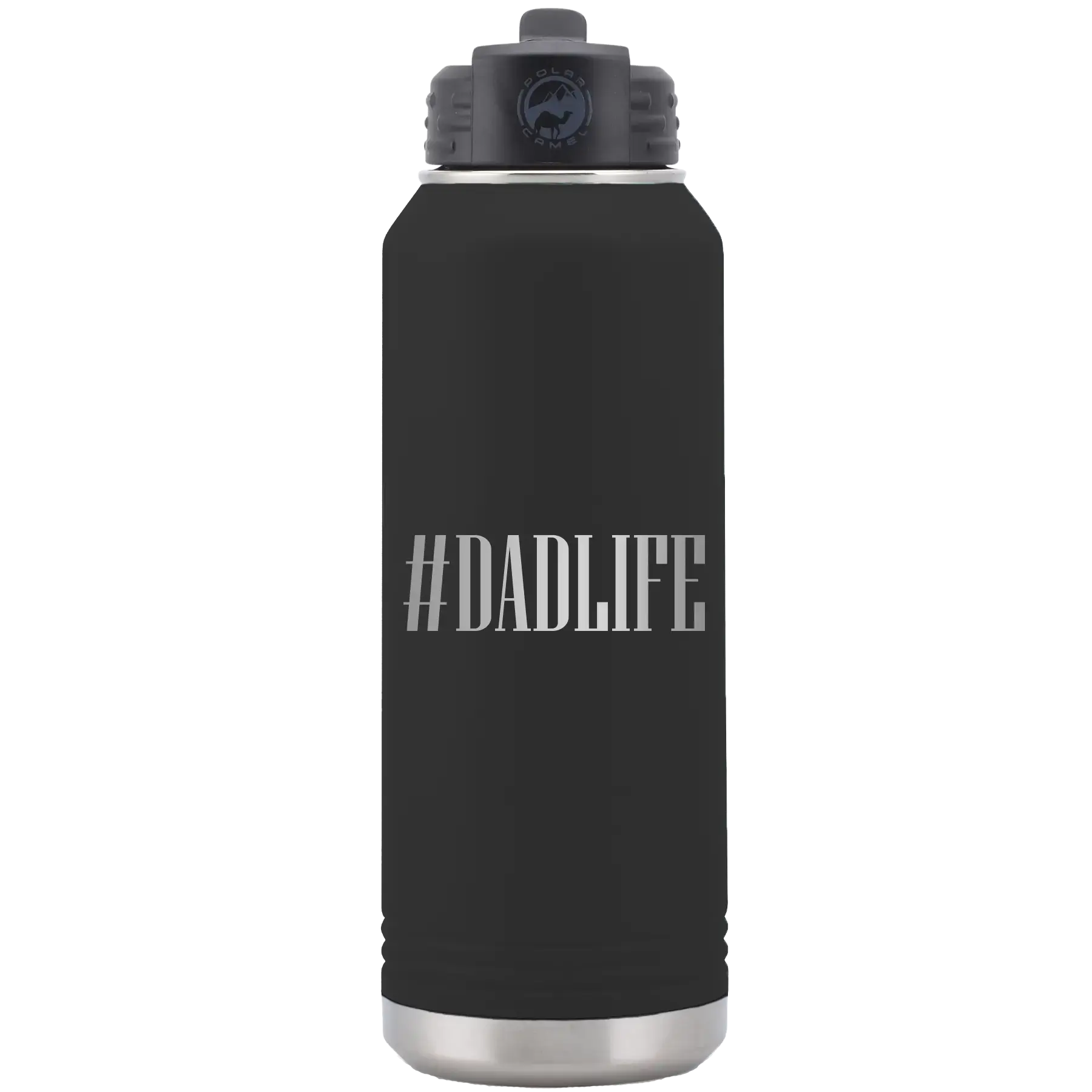 Personalized Dadlife 32 oz Water Bottle - Black