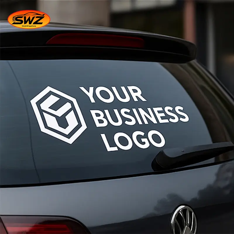 2026 New Custom Business Logo Sticker – Personalized Company Branding Decal, Car Window Vinyl, Upload Logo, Waterproof PVC, Free Mockup For Car Décor