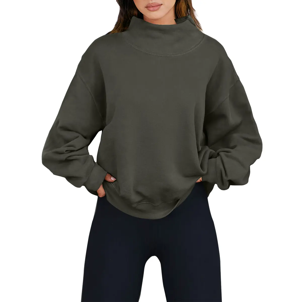 ANRABESS Womens Oversized Sweatshirts Turtleneck Pullover Long Sleeve Hoodies Tops Fall Outfits 2026 Clothes