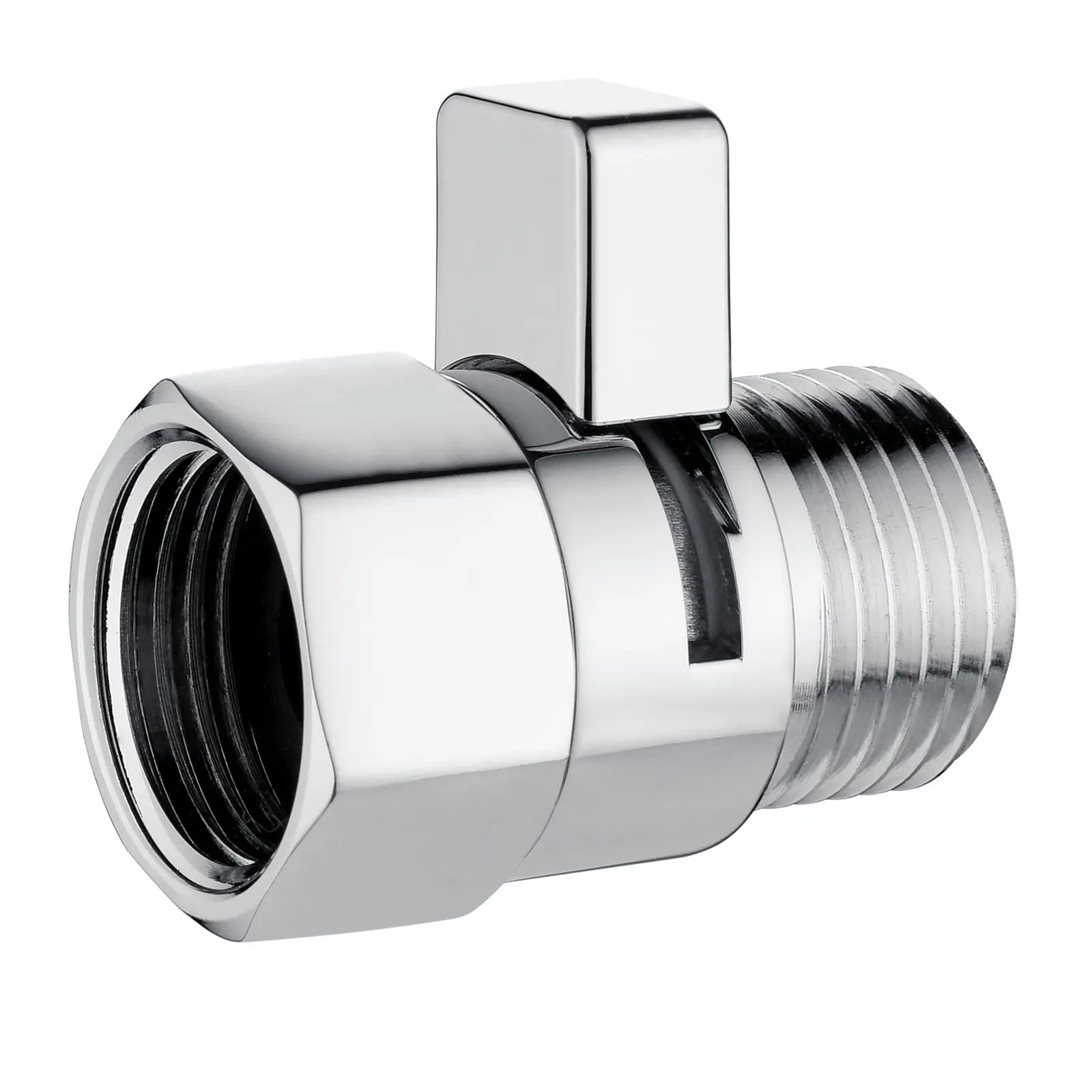 BRIGHT SHOWERS Water Flow Control Valve, Brass Shower Water Valve with Handle Lever, Flow Regulator Water-Saver Volume