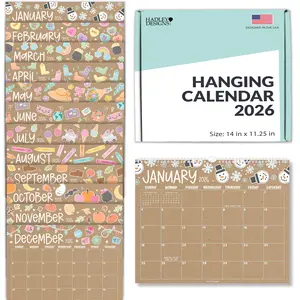 Hadley Designs 2026-2027 Wall Calendar Cute Hanging Monthly Planner 18-Month Spiral Calendar 11x14 Inches USA Crafted Office Organizer with Large Notes Section