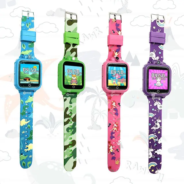 Contixo Kids' Silicone Wearable Smart Watch - Interactive Smart Watch with Educational Games, HD Touch Screen, Camera, MP3 Player, Photo & Video Features, Adjustable Band, Rechargeable Charging Function