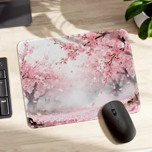Magic Purple Tree Enchanted Forest Mouse Pad - Aesthetic Gaming & Office Desk Mat with Smooth Tracking, Non-Slip Base, Stitched Edge (8.27x10.24in)