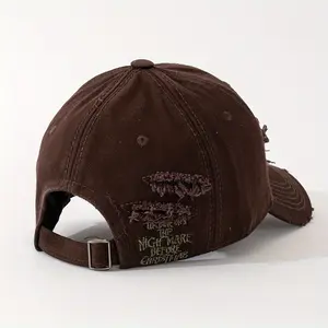 [Polyester Baseball Cap] Lightweight Polyester 1pc Simple Baseball Cap - Embroidered Patches, Hole, Washed, Non-Stretch, Hand Wash or Professional Dry Clean, Solid Color, Spring Festival Valentine's Day Gift