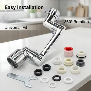 Metal Faucet Extender for Sinks 1080° Rotation Brass Aerator Extension Adjustable Sink Faucet Extension for Kitchens & Bathrooms outdoorfun