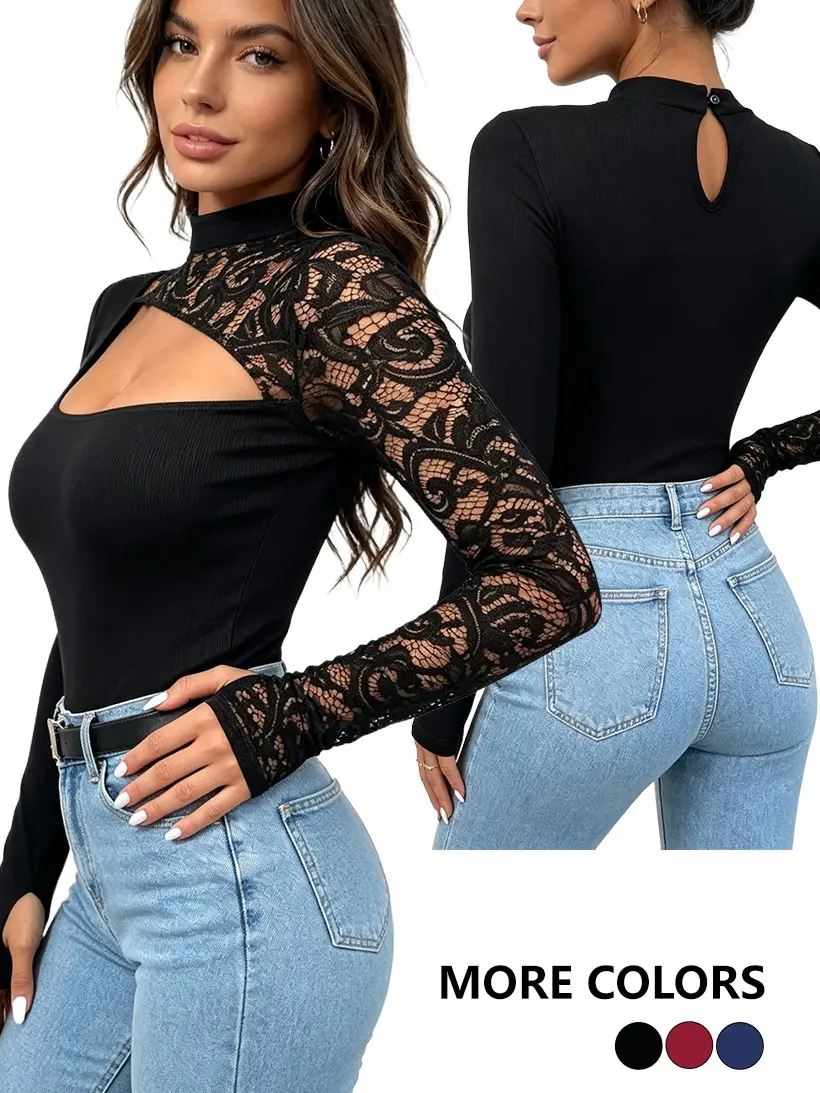 Life Keeps Moving women’s elegant, refined solid-color long-sleeve T-shirt, slim-fit base layer top, can be worn as an inner layer, fashionable trendy cut, skin-friendly and breathable, suitable for everyday wear, ideal for spring and autumn.