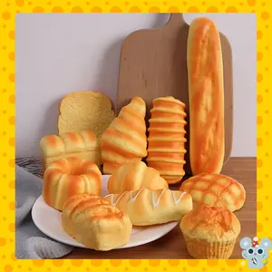 Squishy Collection Braided Brioche Bread Scented Stress Relief Toy with Sticky Wet Soft Slow Bouncing Treats for Tactile Fun