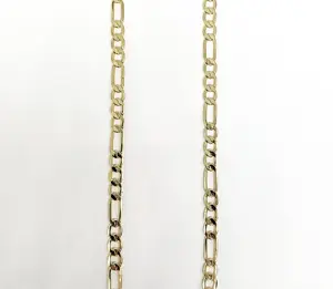 Italy 750 18K Plated Figaro 22" Chain