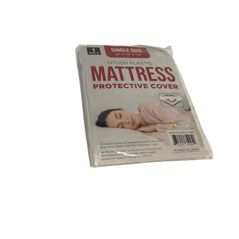 Single Size Nylon Plastic Mattress Protective Cover 35x74x78 Eco-Friendly Antibacterial Made in China