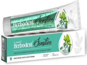 Herbodent Sensitive Toothpaste 6.53 Oz| Sensitive Care with Natural Mouthwash & Gum Strengthening Herb-Oral health management Mint Clove Eucalyptus probiotic  toothpaste
