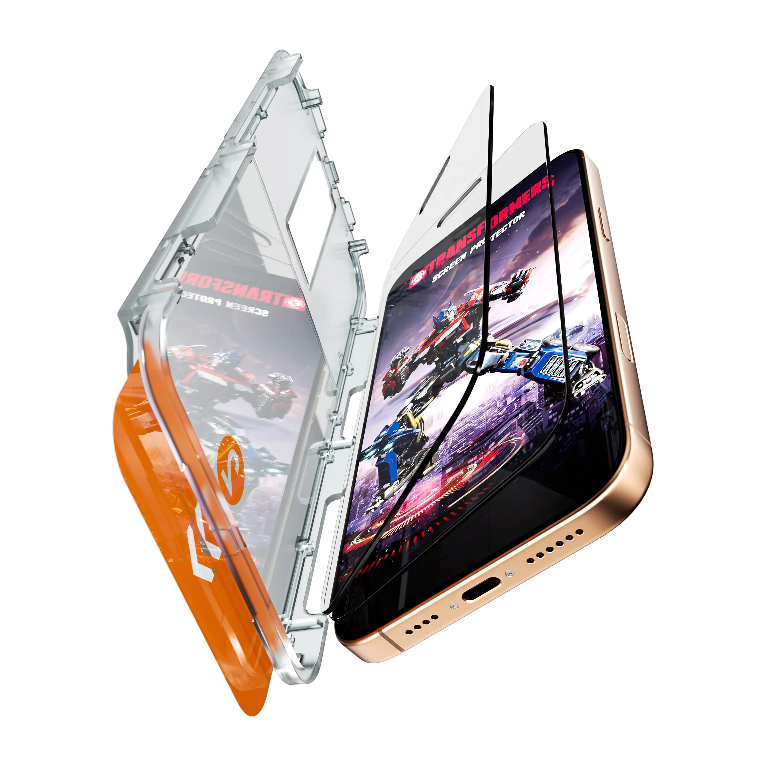TRANSFORMERS 2-Pack Screen Protector for Smartphone, Cellphone - High-Definition, Shatterproof Tempered Glass with Installation Accessories