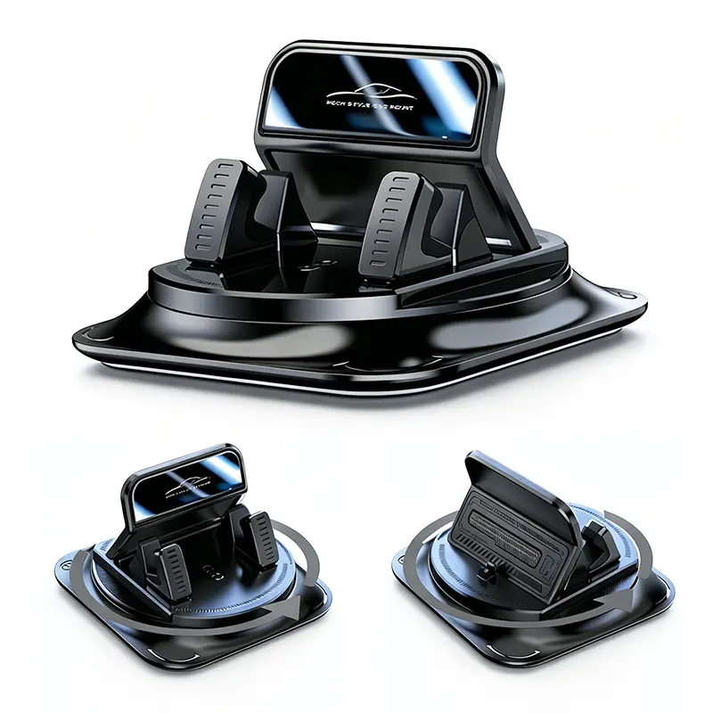 Car Phone Holder, 360 Degree Rotation, Dashboard Mount for Car Navigation, Horizontal & Vertical Screen Angle Adjustable, Suction Cup Fixed Non-slip Mobile Phone Holder, Universal Compatible with iPhone and Android, Auto Accessories, Accessories For Car