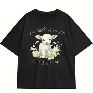 He Left The 99 Christian Shirt Women Plus Size Bible Verse Graphic Tee