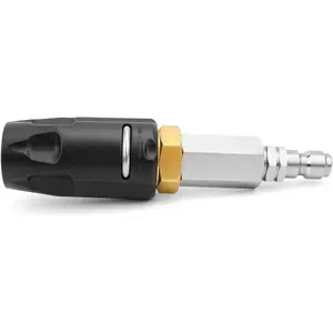 Downstream Soft Wash Sprayer DS Twist Nozzle Adjustable, 0-60 Degree Spray Angle with Variable Reach from Near to Far for Pressure Washers with 3-7 GPM Flow Rate