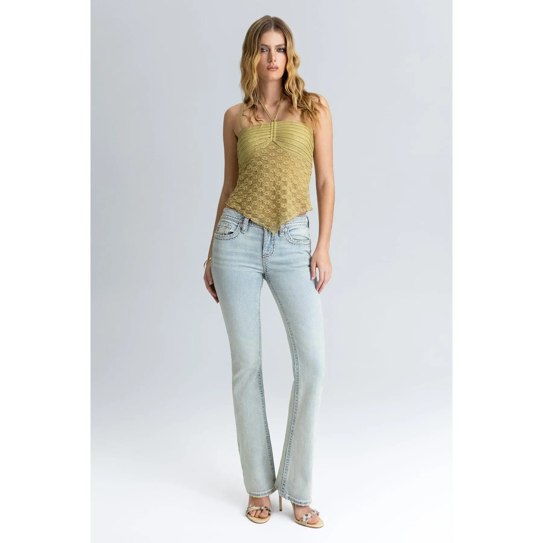 Imali Stitched Bootcut Jeans