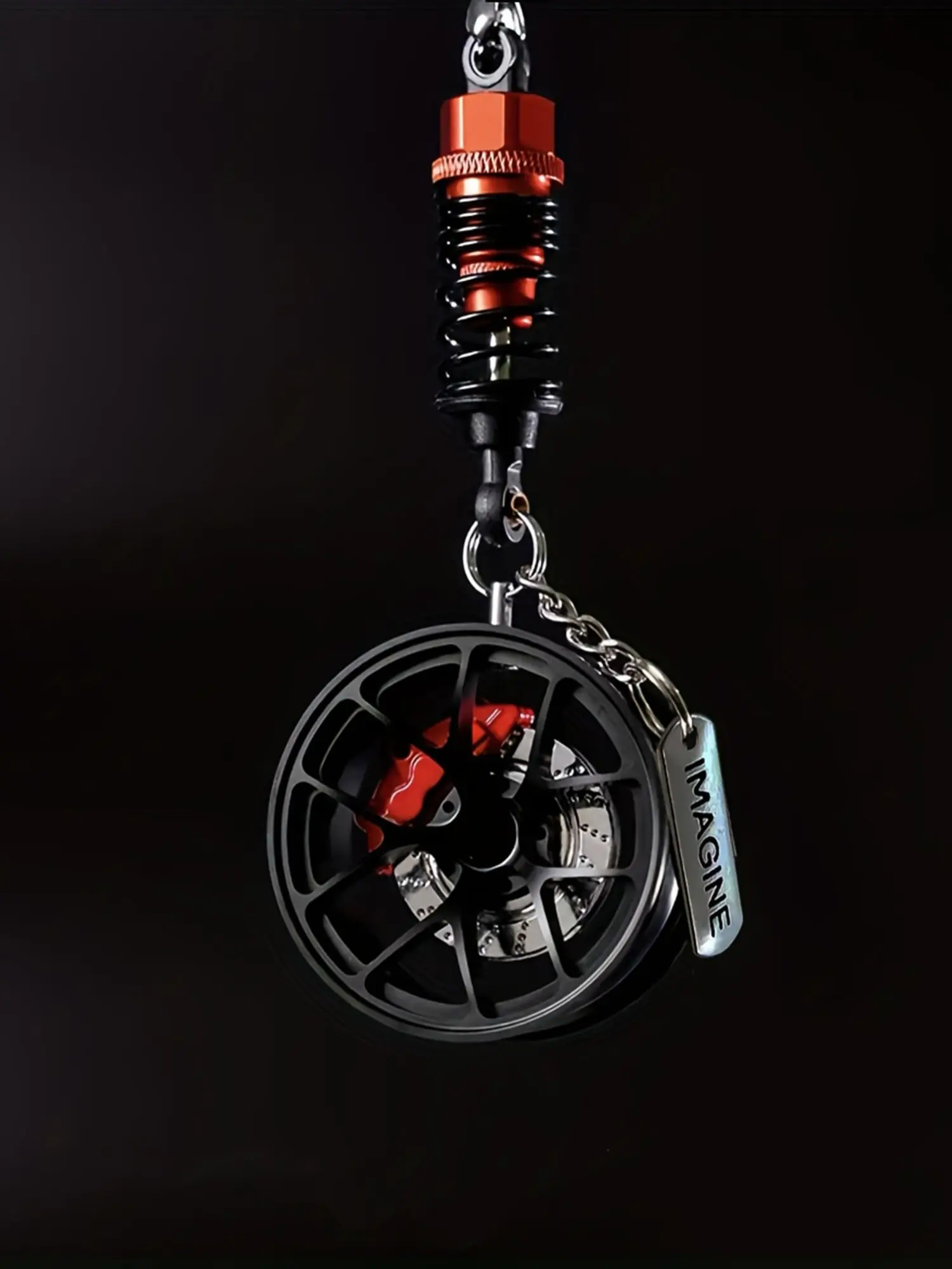 Cool Wheel HUB Shock Absorber Car Ornament, Rearview Mirror Interior Decoration, Bag Hanging Decor, Gift for Boyfriend, Car Interior Decorative, Car Trinkets, Car Interior Ornaments, Car Decorations
