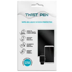 TWIST PEN Liquid Glass Screen Protector With $250 Coverage | Wipe On Scratch and Shatter Resistant Nano Protection for All Phones Tablets and Smart Watches - Universal Fit