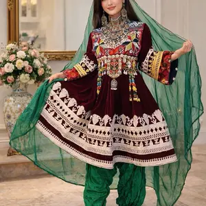 Afghan 3-Piece Traditional Dress – Elegant Embroidered Outfit