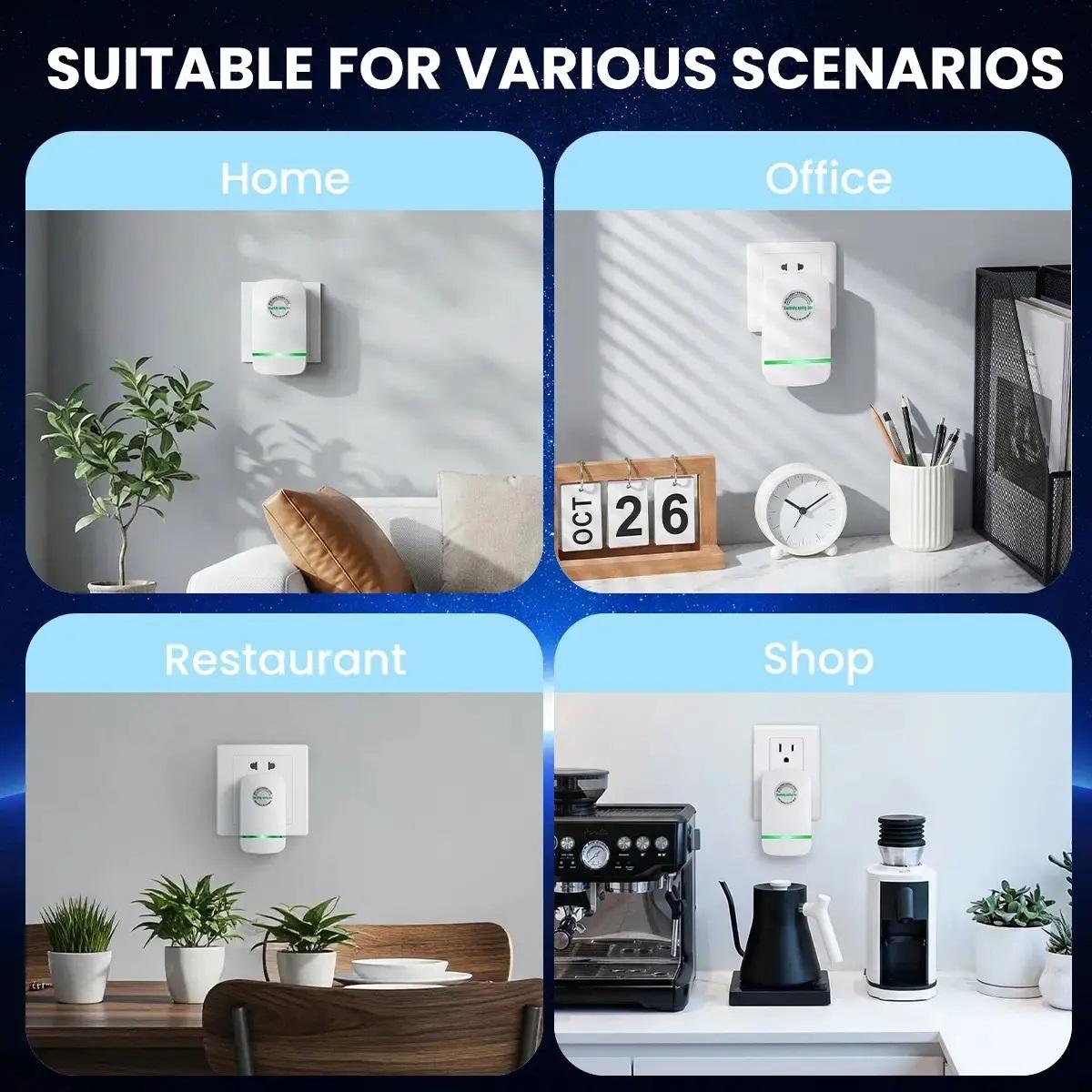 Smart Energy-Saving Plug-In Device - Socket with Voltage Optimization, Surge Protection, Temperature Regulation, Compact Plug-and-Play Design for Home Office Use (Sports & Outdoor Leisure E-Sports Compatible)