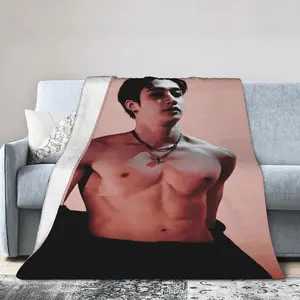 Bang Chan SKZ Anime Blanket - Soft Flannel Bedspread with SKZ Themed Character Design, Cute for all-Season Cozy Gift for, , Anime Fans - Bedspread or Couch Throw, BirthdayValentine's Present (Multicolor)-280GSM