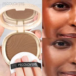1PC Waterproof Bronzing Powder, Longwearing Bronzing Powder, Bronzer Makeup, Loose Powder, Honey Powder, Brown Color, Suitable for Dark Skin, Minimizes Pores, Lightweight & Breathable, Strong Oil Control, Ideal for Daily Use