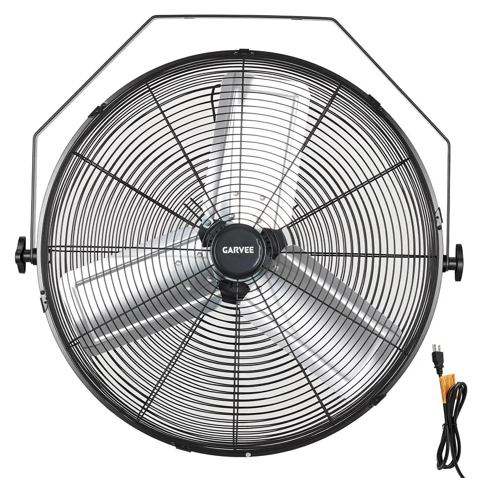 GARVEE 18 Inch Wall Mount Fan, 3500 CFM 3 Speeds High Velocity Industrial Fan with 360° Tilt Head, IP44 Waterproof Heavy-Duty Aluminum Blades for Workshop, Warehouse, Greenhouse, Commercial