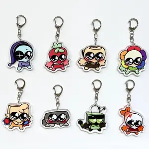 Dandy's World Acrylic Keychain, Dandys World Double Side, Brightney, Gigi, Glisten, Flutter, Poppy, Shrimpo, Connie, Dandys World Gift