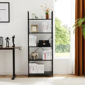 5 shelves for storing items, shelves, display racks, suitable for home offices and living rooms, multifunctional book display racks Organiser Smooth