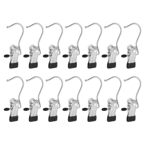 22 PCS Anti-rust Clip Space-saving Clothespin Hat Pants Storage Hanging Travel Hook Hanger Household Organiser Laundry Lightweight Room Stainless Steel Waterproof pant hanger