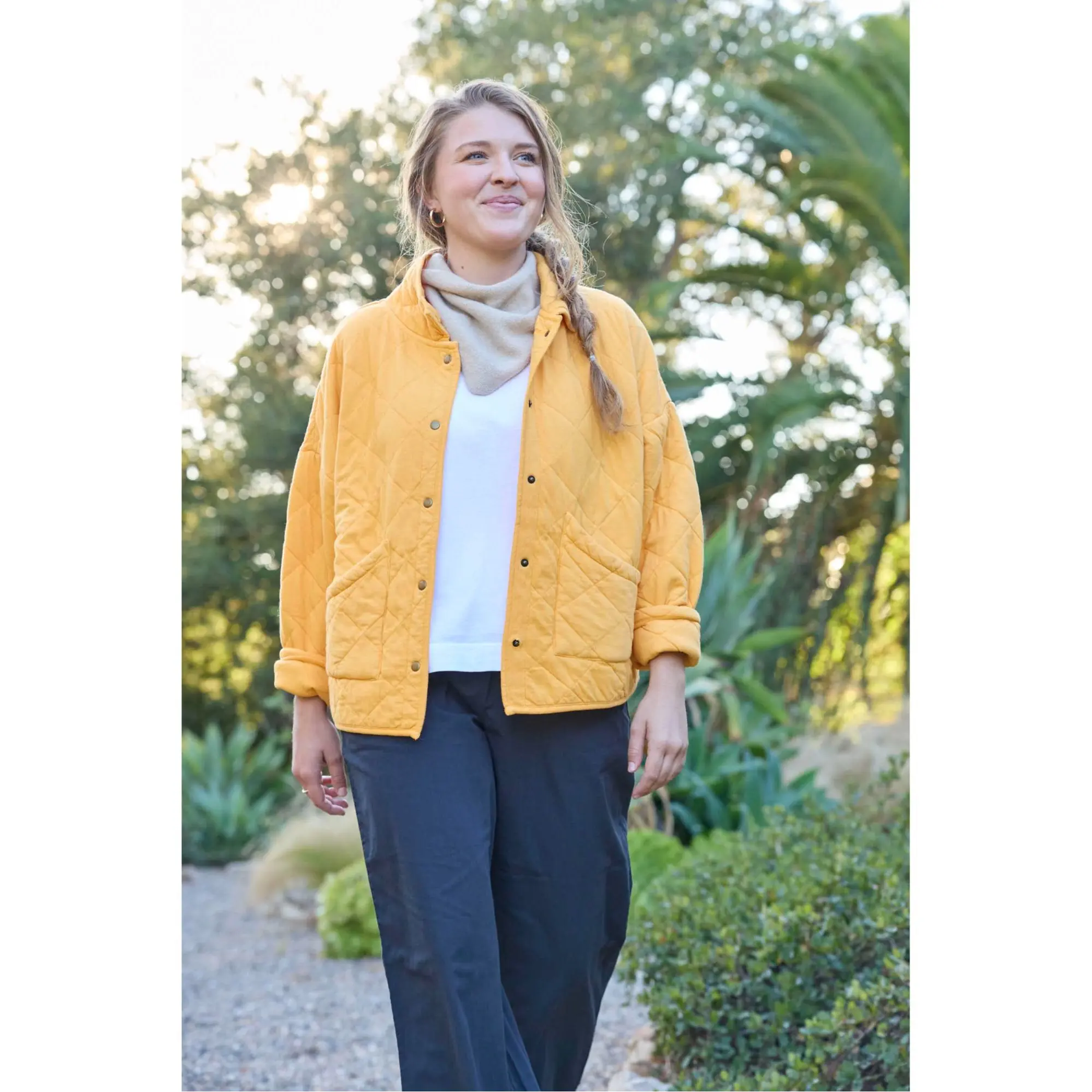 Countryside Quilted Jacket - Mango Natural Cotton with recycle poly fill & machine washable