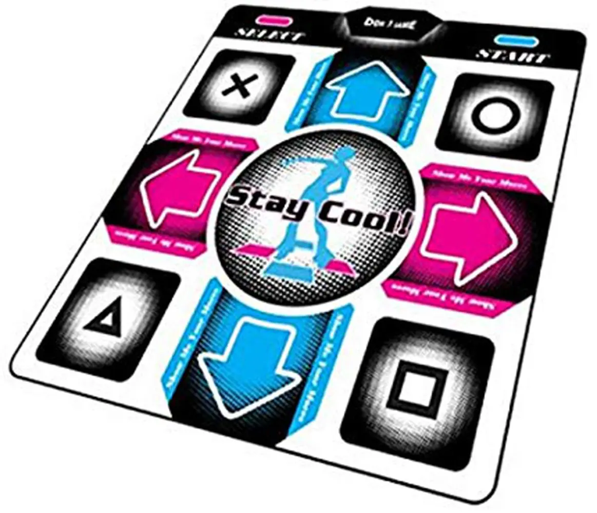 Dance Dance Revolution Regular Dance Pad for Sony PlayStation2 PS/PS2 - Non-Slip Grip Bottom & Arcade Sized Sensors - 8 Directional Buttons - Durable Plastic Surface - 36" x 32" x 1/4"