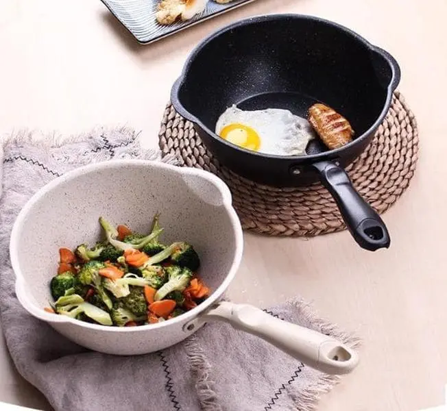 Small Deep Frying Pan – Non-Stick Mini Wok for Home Cooking