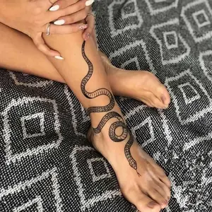 1 set of 5 snake temporary cherry blossom tattoos, fake tattoos, garden snake temporary tattoos, disposable tattoos, and terrifying tattoos