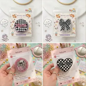 Cool Mama Griptok Checkered Heart Phone Grip Holder Stand Aesthetic Edgy Rock Mom Acrylic Phone Accessory Trendy Mothers Day Gift Idea