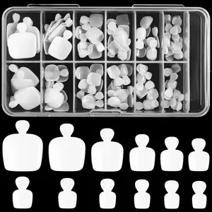 120Pcs Natural Toe Nails Fake Short Artificial Nail 12 Sizes for Girls and Women - Toenail Press on Nails - Nail Care, Nail Art