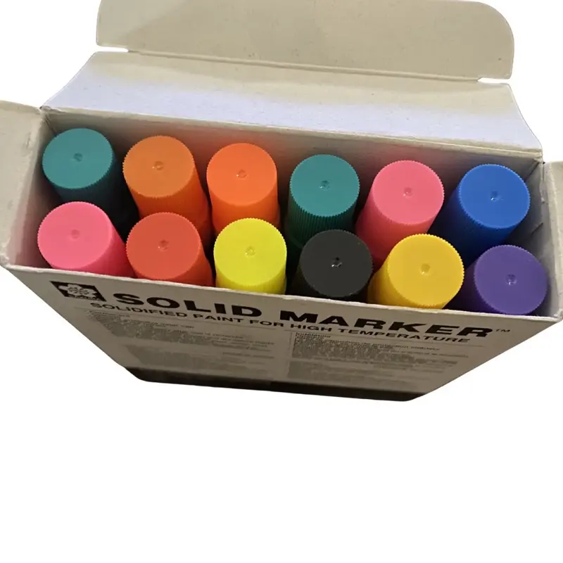 Sakura Colored Permanent Markers Original Set - Waterproof, Construction-Friendly, Solid Ink, Dry-Out Resistant, Solid Box Packaging for Office Stationery & Art Supplies (Plumbing, Automotive Use)