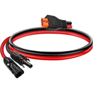 10AWG Tinned Copper Wire XT60i to Panel Connector Extension Cable 3FT – to XT60i Cable for RC Batteries, Drones, Systems, and Renewable Energy Applications