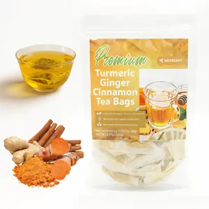 Herbiary Premium Turmeric Ginger Cinnamon 120 Tea Bags - 100% Natural, Gluten & Sugar Free Beverage Herbal,summerwins DealsForYouDays  Drinks