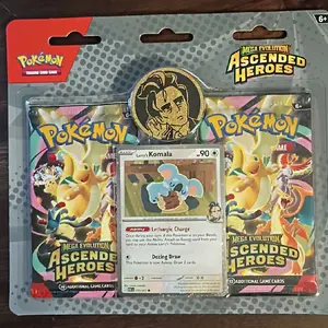 Pokemon Mega Evolution Ascended Heroes Trading Card Game - Includes 10 Additional Game Cards & Larry Komala Card