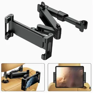 1pc 3 in 1 Tablet Mount for Car Headrest, Car Phone Holders, Car Cellphone Mount, 360° Adjustable Holder for 4.7-11 Inch Phones and iPad Pro/air/mini, Foldable Design for Easy Use