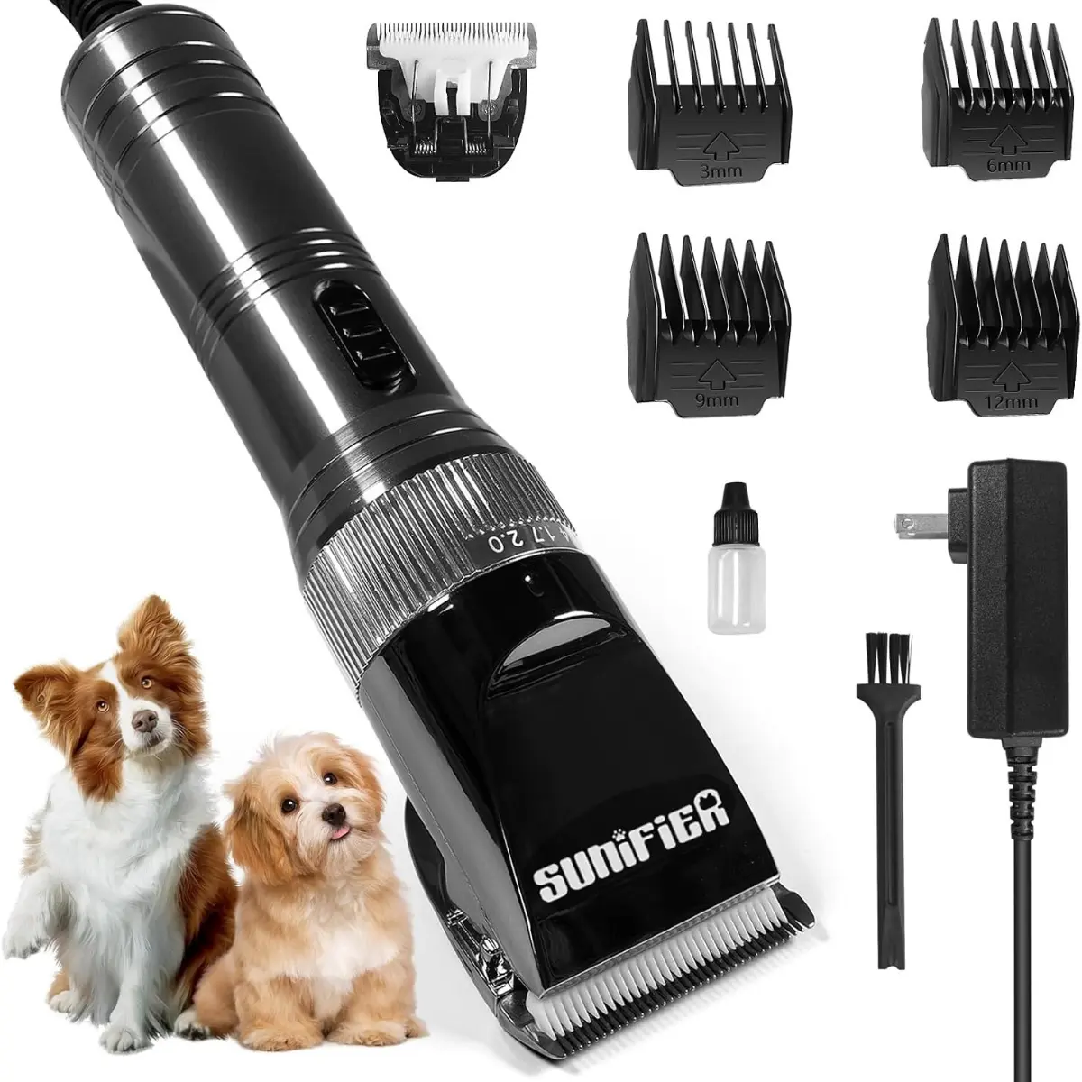 Professional Aluminum Alloy Electric Dog Grooming Clippers - Smooth Cut Heavy-Duty Tool for Thick-Coated Dogs, Sheep